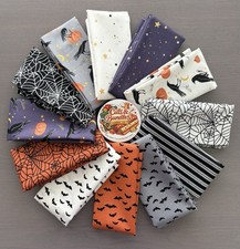 Riley Blake Fabric Halloween 12 piece Fat Quarters Quilting Bundle 18x22" Adult