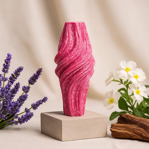 VOSK Handmade Candle - Vortex Candle, Merlot Glow, Lavender (Large) - Picture 5 of 7