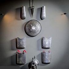 8Pc Armor Set Zirah Baktar Arm Chest Guard Helmet Shield Sun Hand Engraved L860