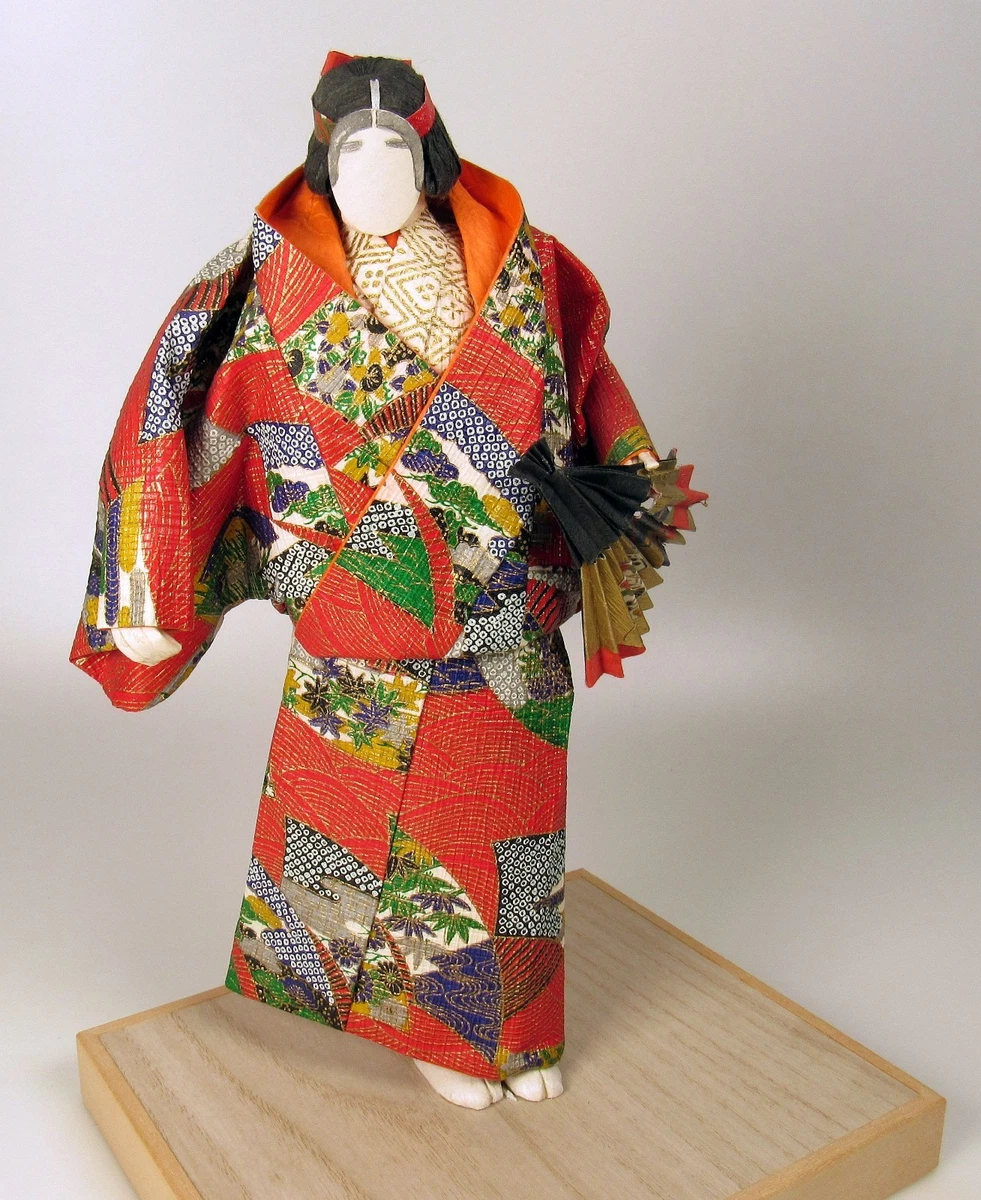 红色古董原创古董日本娃娃| eBay