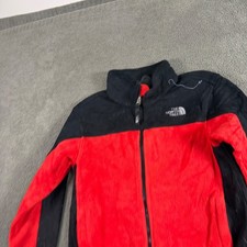 The North Face Boys Red Black Denali Fleece Full Zip Jacket Size S 7/8