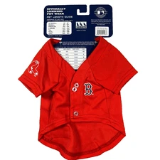 Pets First Dogs Small Red MLB Boston Red Sox #01 Baseball Spellout Jersey NWT
