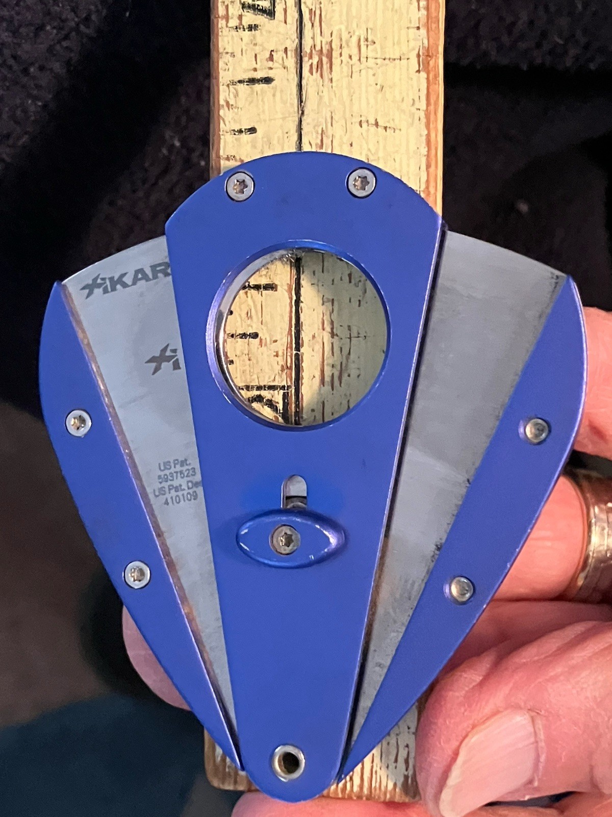 Vintage 1999 Xikar (USA) BLUE Double Guillotine Action  “CIGAR CUTTER”