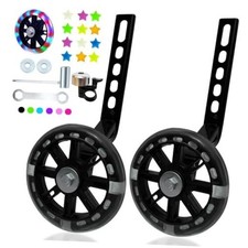 Training Wheels Flash Mute Wheel Bicycle Compatible for Bikes of 12 dark gray