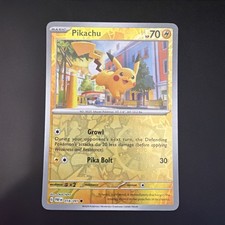 Carta Pokemon esclusiva Pikachu Reverse Cosmos Holo 018/091 2024 Destino Paldeo NM