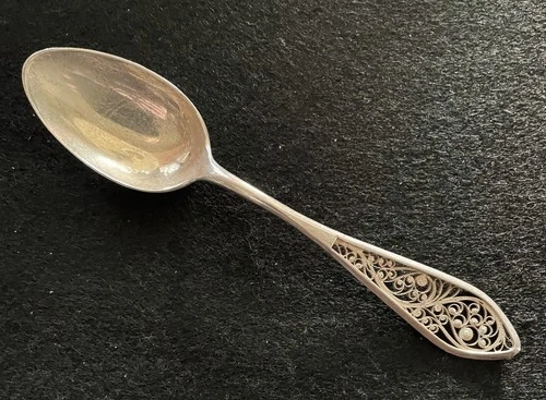 Filigree Handle by Dirksen Sterling Silver Teaspoon GW Towle Hallmark 5 3/4"