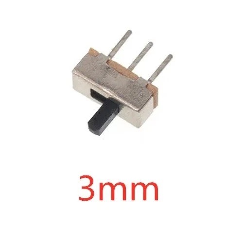50x Vertical Slide Switches SPDT 3-Pin Mini Micro PCB Solder Tiny 1P2T 3/4/5/6mm