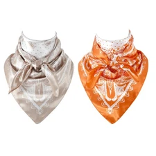 2 Pack Wild Rag with Paisley Pattern Disco Cowgirl Scarf Western Outfit Acces...