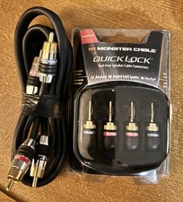 NEW Monster Cable Quick Lock Banana Speaker P...