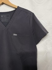 Figs Technical Collection Scrub Top Women  s M Gray Catrina Scrub Pre-Owned 