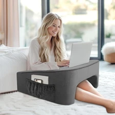 Gaming Lap Desk Pillow – Large 23″ Flat Surface Laptop Pillow for Couch & Sofa