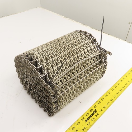 10' Long x 12" Wide Plastic Open Link Table Top Conveyor Chain (Stainless)