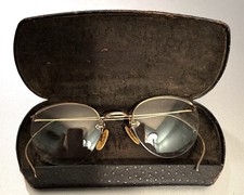 Vintage American Optical Frameless Eyeglasses 1/10, 12GF, With Case