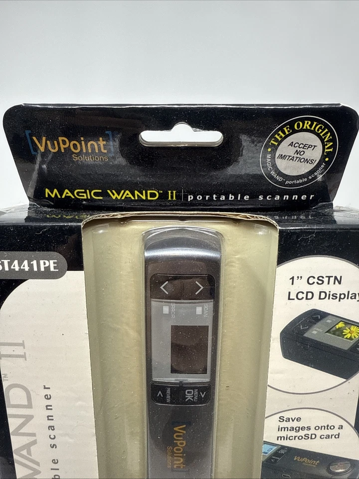 VuPoint ST441 Magic Wand Portable Scanner Scans B&W & Color Documents Black NEW - Image 2 of 4