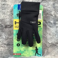 HEAD KID'S TOUCHSCREEN GLOVES, Black, L 10-14 