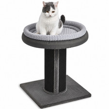 Amazon Basics Extra Large Cat Scratching Post Tree Tower with Bed, Grey, 19 x