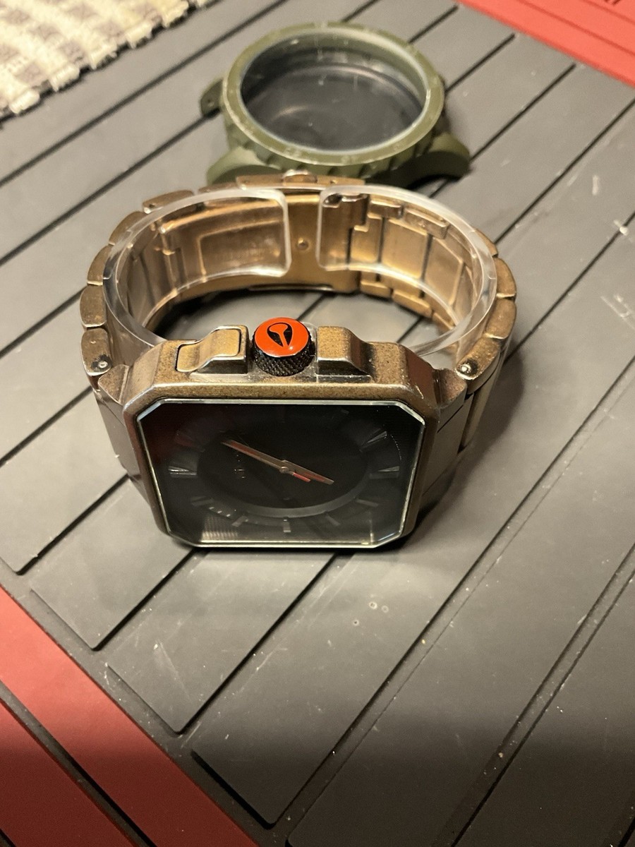 Nixon The Platform Men's Quartz Square Analog Bronze SS Bracelet Watch 100m View 2