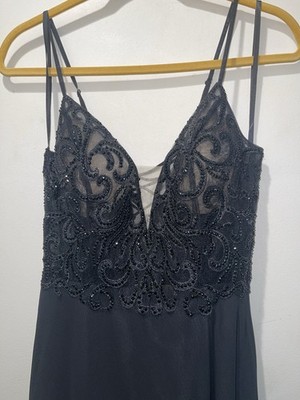 Amelia Couture Elegant Dress in Black -  Size 6