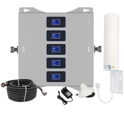Five Band 2G 3G 4G 5G Signal Amplifier 800/900/1800/2100/2600Mhz with Antenna