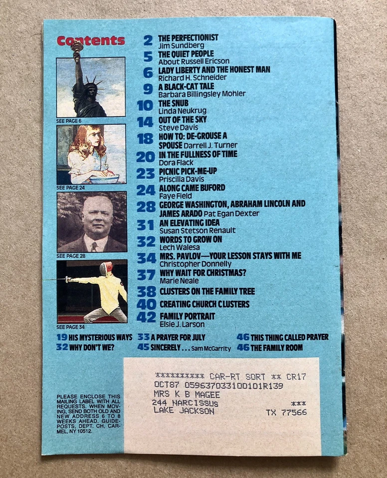 Guideposts Magazine (July 1986) Baseball Catcher Jim Sundberg, VG! - Image 2 of 2