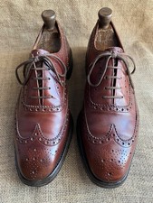 VTG Church's Mens Dark Brown Leather Wingtip Oxford Shoes Size UK 9 F US 10