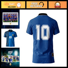 Men's Argentina 1994 Away Blue Retro Soccer Shirt - Maradona & Batistuta Legacy,