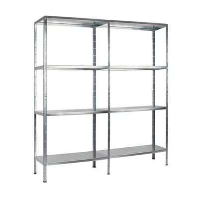 SCHULTE Regalwelt Grund-/ & Anbauregal, 8 Böden, 180x160x40 cm (HxBxT), verzinkt