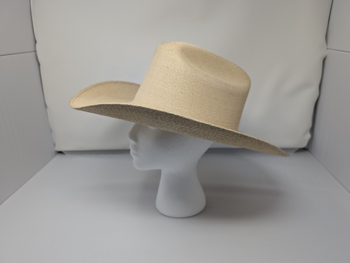 Mexican caboy hat used good condition Western Rancher Sun Cowboy Hat, Mexican Palm Natural Straw  main image 3