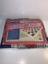 NEW SEALED  American Heritage NIP Jumbo 3 in 1 Checker Rug Game