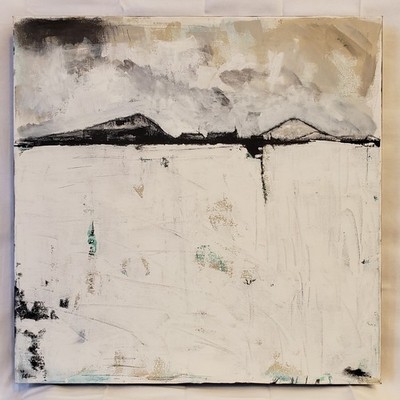 No.627 Original Abstract Minimal  Landscape Painting By K.A.Davis 