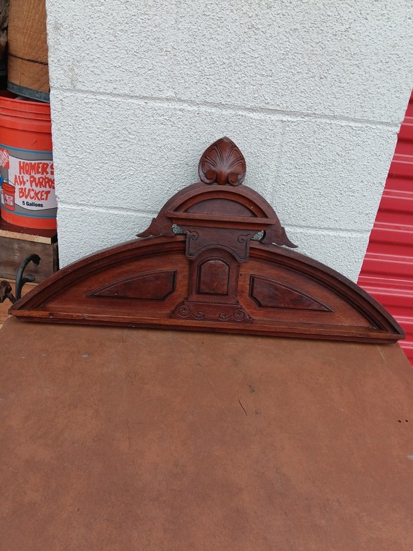 Antique Walnut Furniture Pediment