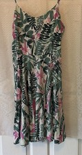Old Navy women's cami Sundress summer Dress Tropical floral Fit And Flare M/L