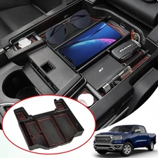 For 2019-2025 Dodge RAM 1500 Cab Center Console Armrest Storage Box Accessories
