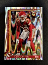 2025 Topps Chrome Football Trent McDuffie Raywave Refractor 154 Kansas Chiefs 
