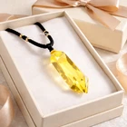 High Quality  Citrine Pendant Healing Yellow Crystal Abundance Necklace Gift