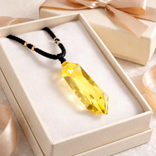 High Quality Citrine Pendant Healing Yellow Crystal Abundance Necklace Gift