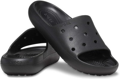 Crocs Pantolette Classic Slide V2 001 Schwarz Badeschlappen Slipper 209401 001
