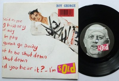 Boy George Sold 7'' Virgin BOY102 EX/EX 1987 picture sleeve, there is sticker ...