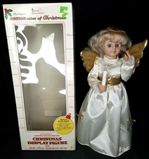 Vintage Christmas Animatronic With Box Musical Angel Telco Motion-ettes 1990