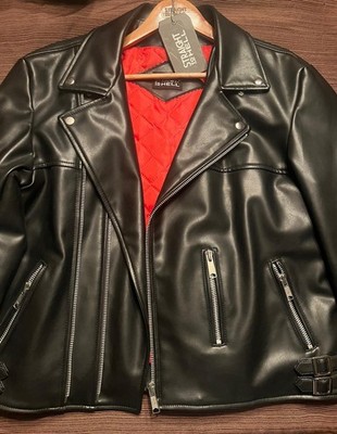 Straight To Hell Vegan Grifter Leather Jacket Size 48 New With Tag