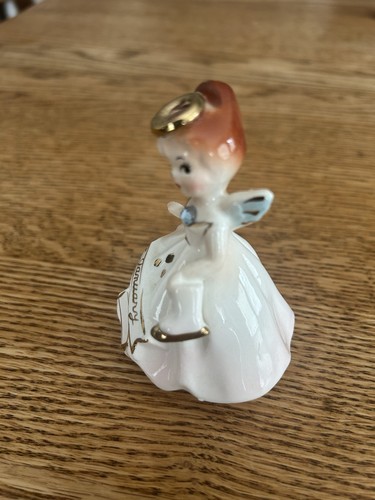 Vintage Mini Enesco Januar mit Strass Geburtsstein Engel - Bild 2 von 5