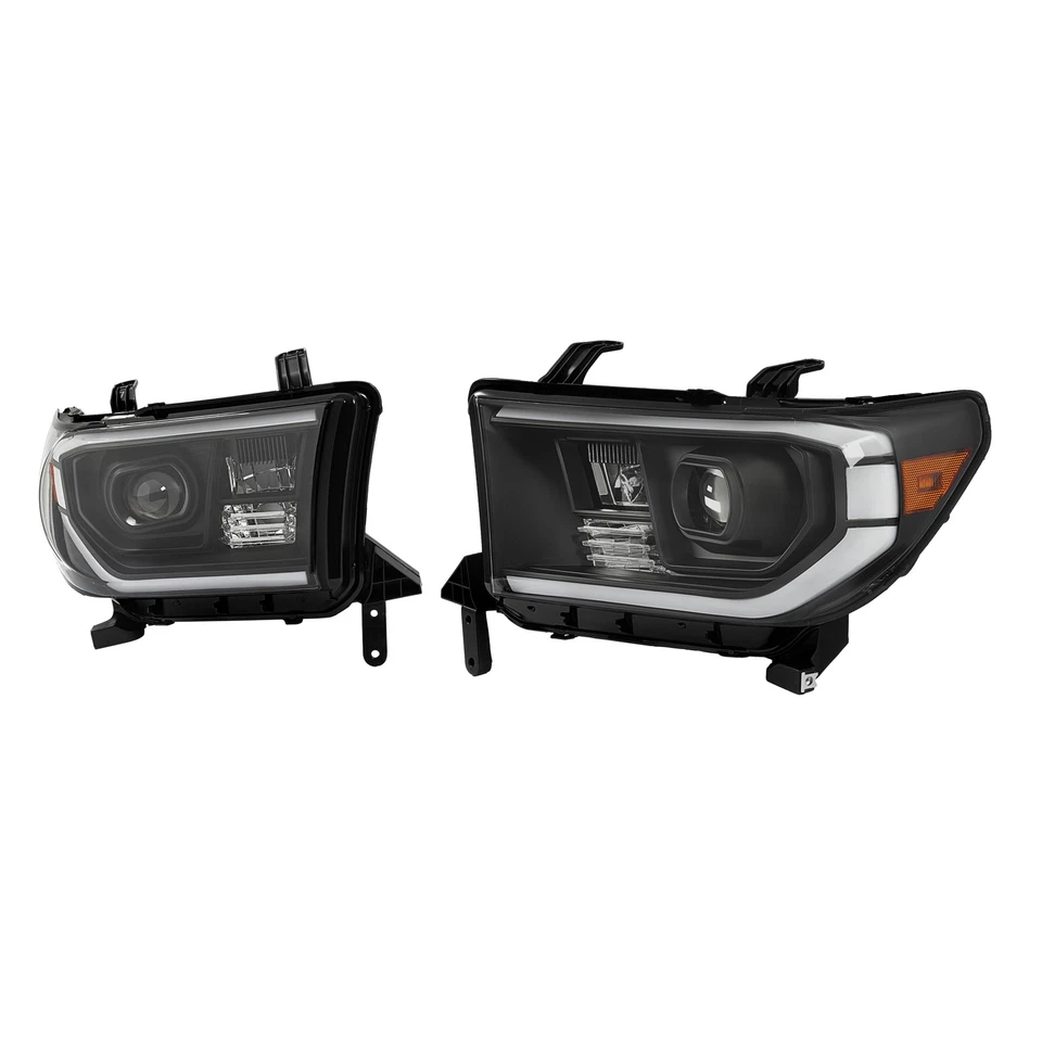 For Toyota Tundra 07-13 Sequoia 08-17 Left & Right Side Black LED Headlights Foto 2 de 4