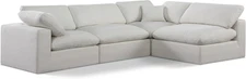187Cream-Sec4B Comfy Collection Modern | Contemporary Upholstered Modular Sectio