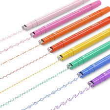 AECHY 8PCS Curve Highlighter 1 Count Pack of 8 , 8 Colors Fine  Tip