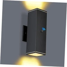 Outdoor Wall Lights,Modern Square Dusk to Dawn Porch 1 Pack Black-Square 1