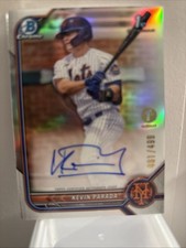 2022 Bowman Chrome Draft Kevin Parada 1st Edition Auto  Refr  /499 #CDA-KP METS