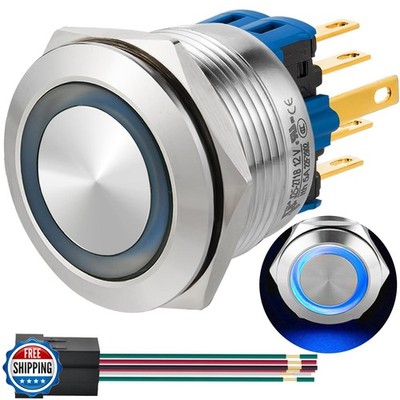 25MM Momentary Push Button Switch Self-Reset 2NO2NC 1NO1NC Stainless Steel Sh