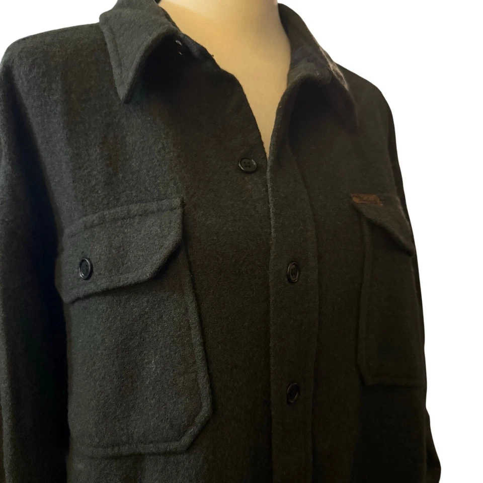 Chaqueta Camisa Woolrich Original Outdoorwear Lana, Verde Oliva, Para Hombre Talla 2XL Foto 2 de 4