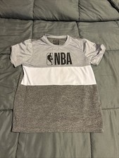NBA 2 piece Set Boys Size 10-12 Grey and white Basketball shirt