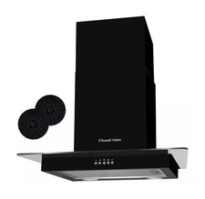 Russell Hobbs RHFGCH601B 60cm Flat Chimney Cooker Hood In Black